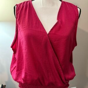 Alex & Lili Fuchsia Sleeveless Blouse